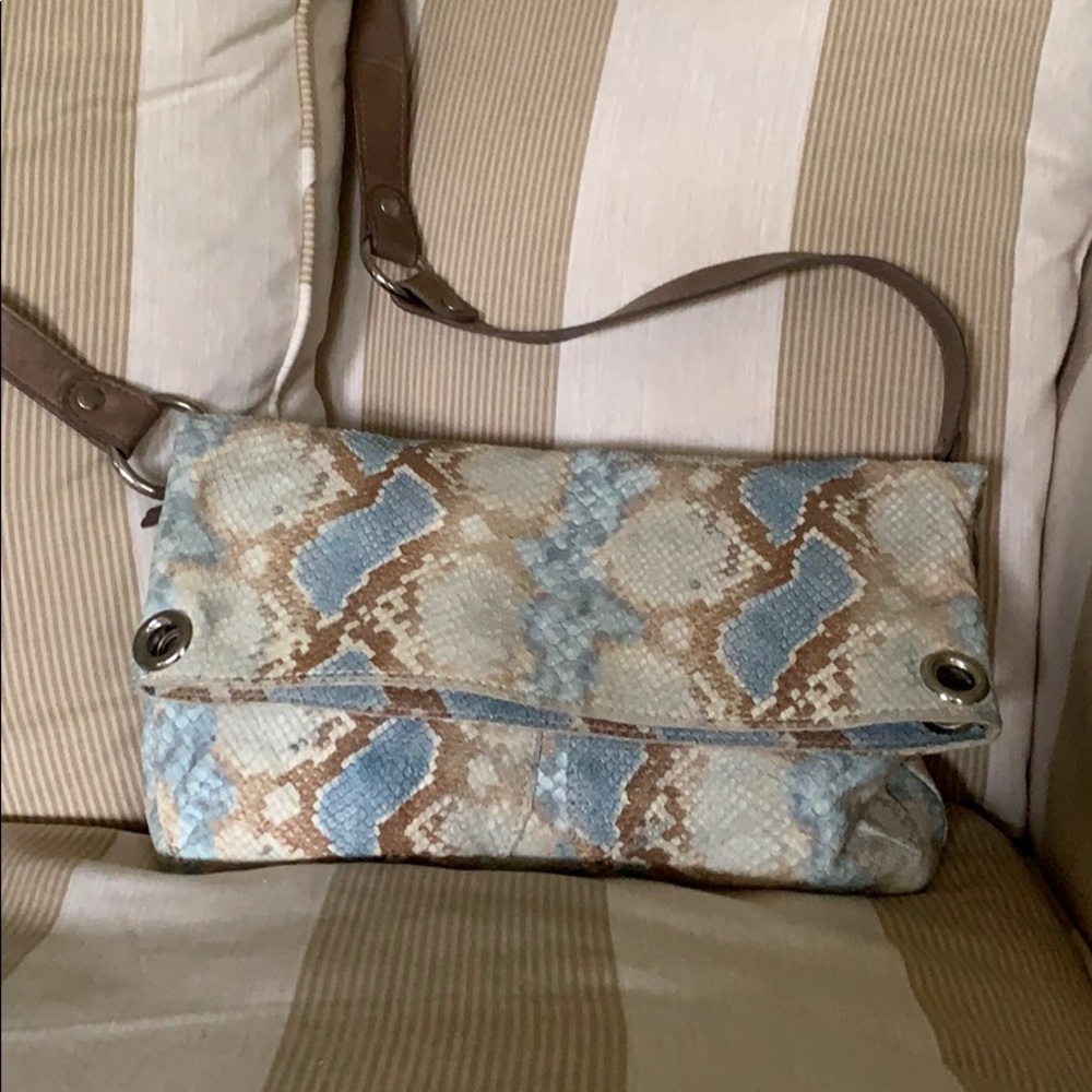 Maurizio Taiuti Python Print Crossbody Bag
